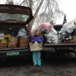 Molly loads up and is ready to deliver